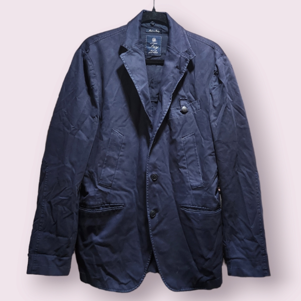 Fay Italy Driving Jacket Navy